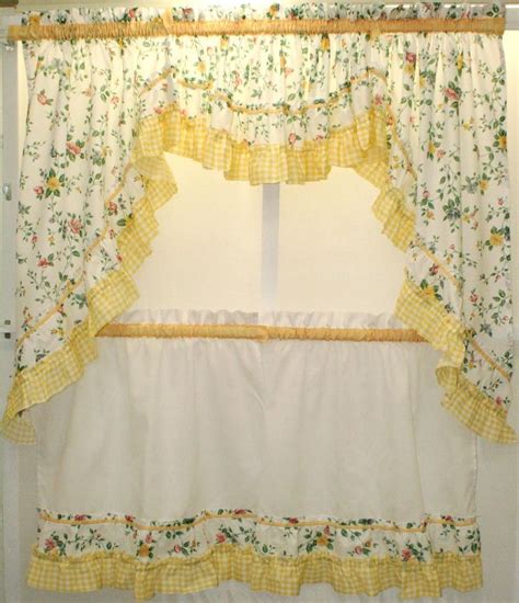 Yellow And Green Kitchen Curtains