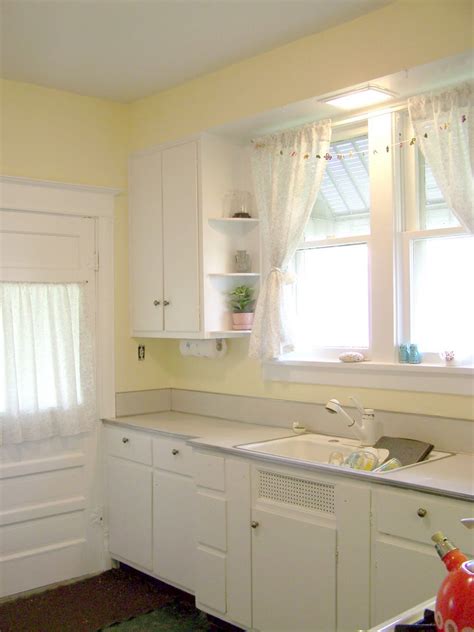 White Cabinets Yellow Walls Kitchen