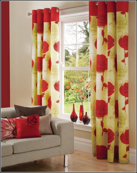 Red And Yellow Kitchen Curtains